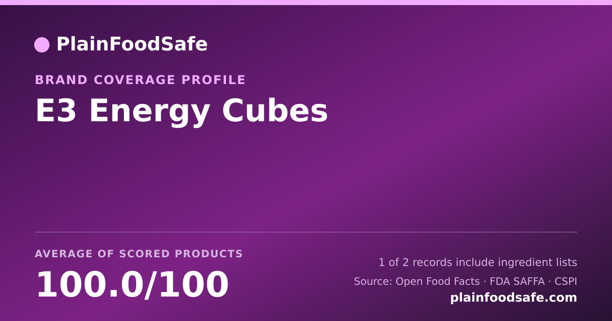 Share card for E3 Energy Cubes Food Safety Profile