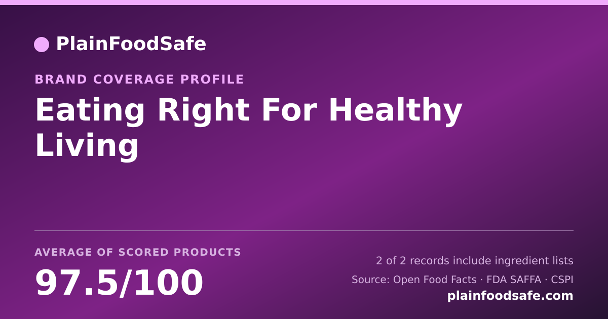 Share card for Eating Right For Healthy Living Food Safety Profile