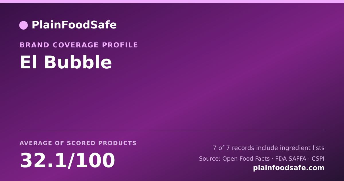 Share card for El Bubble Food Safety Profile