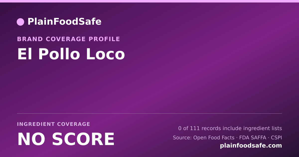 Share card for El Pollo Loco Food Safety Profile