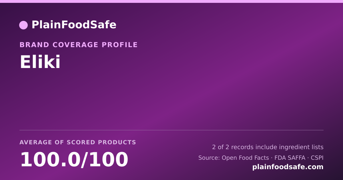 Share card for Eliki Food Safety Profile