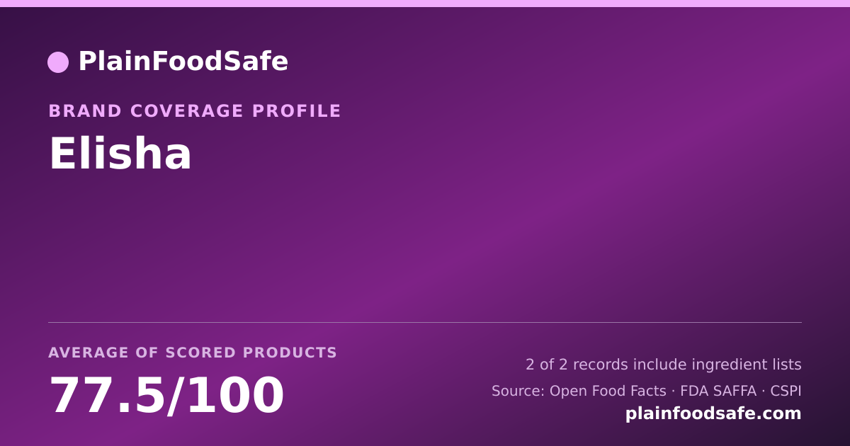 Share card for Elisha Food Safety Profile
