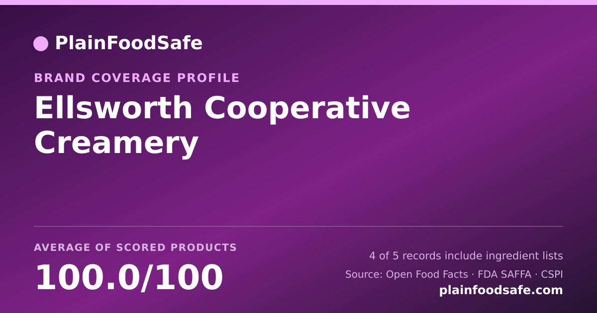 Share card for Ellsworth Cooperative Creamery Food Safety Profile