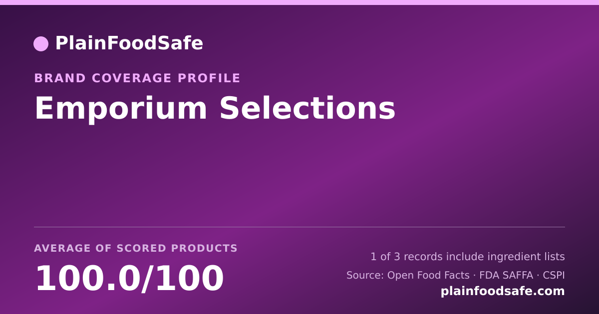 Share card for Emporium Selections Food Safety Profile