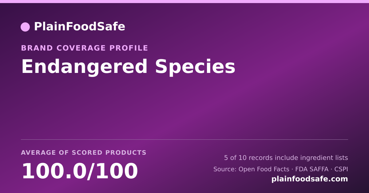 Share card for Endangered Species Food Safety Profile