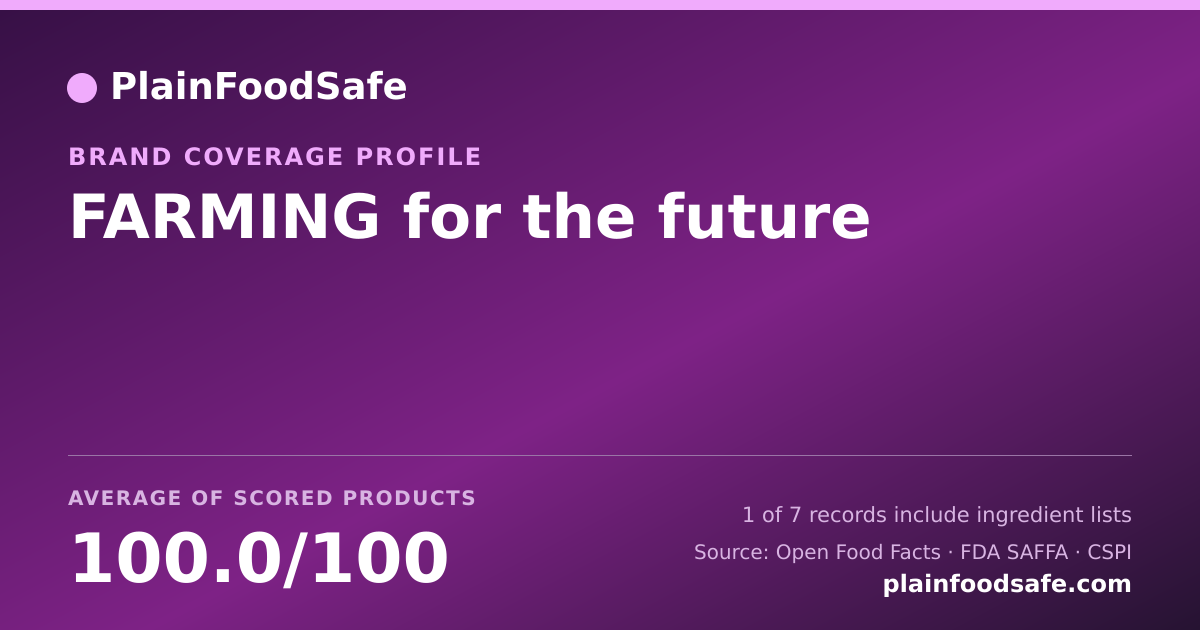 Share card for FARMING for the future Food Safety Profile