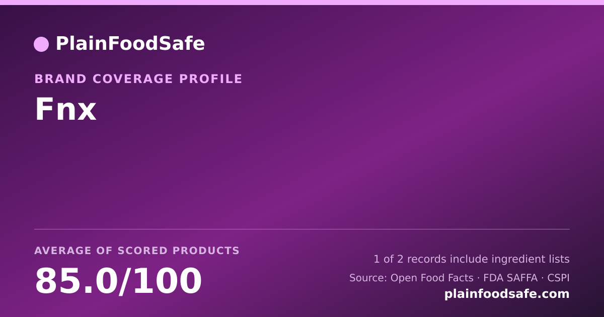 Share card for Fnx Food Safety Profile