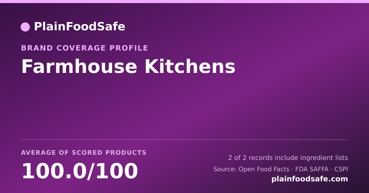 Share card for Farmhouse Kitchens Food Safety Profile