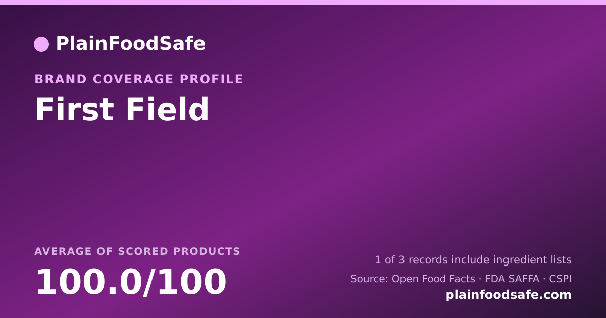 Share card for First Field Food Safety Profile