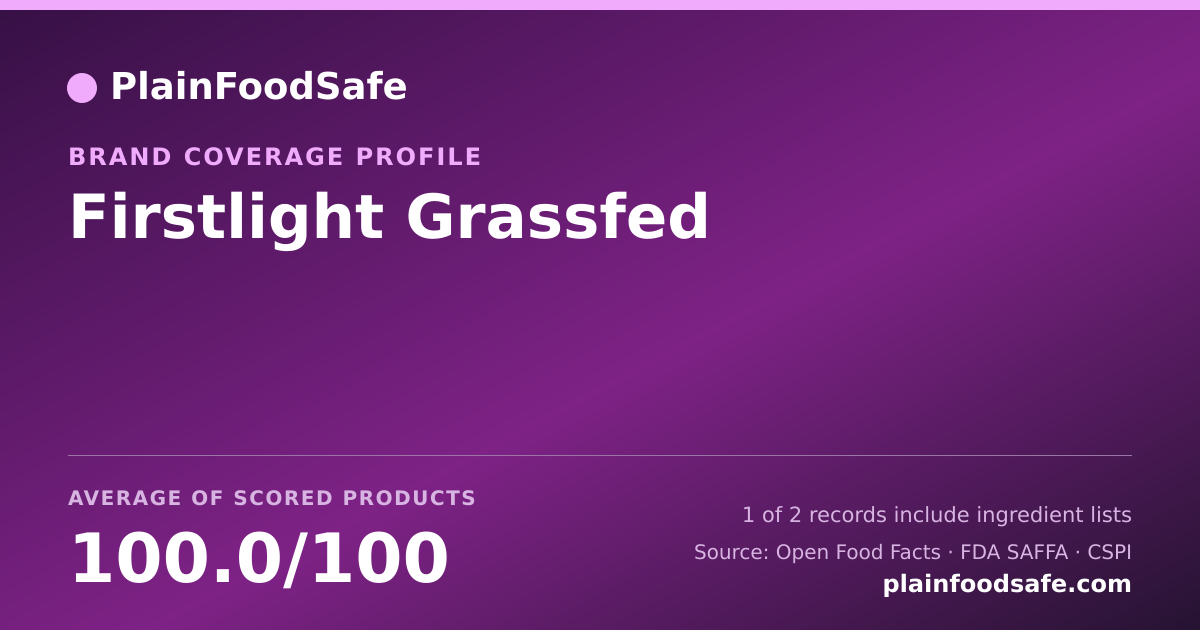 Share card for Firstlight Grassfed Food Safety Profile