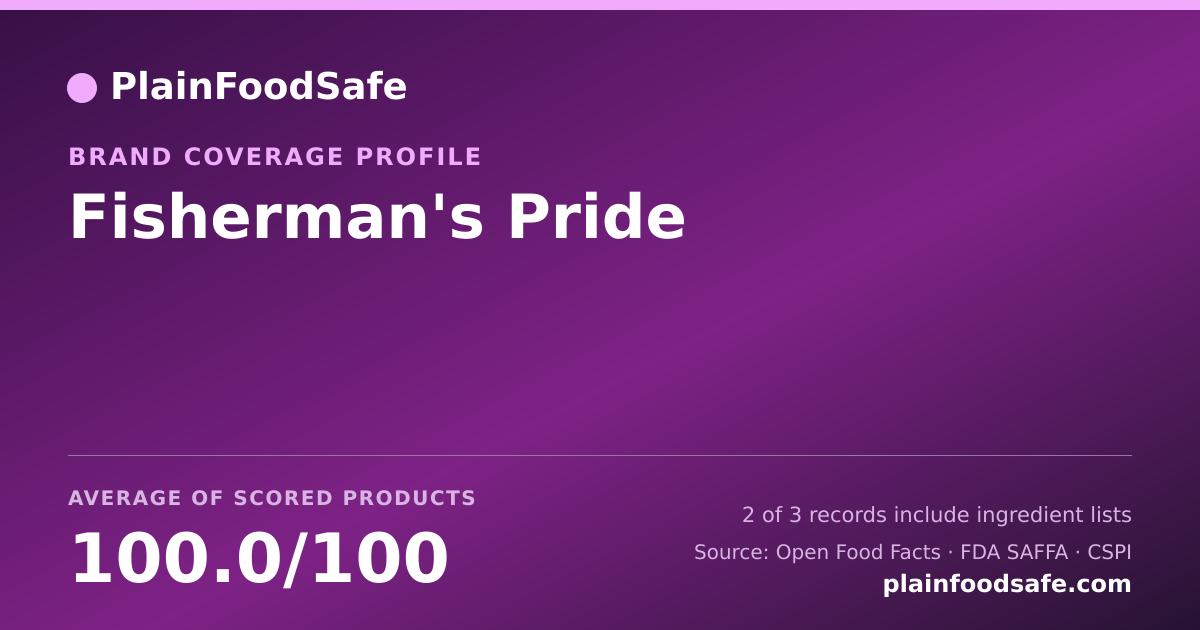 Share card for Fisherman's Pride Food Safety Profile