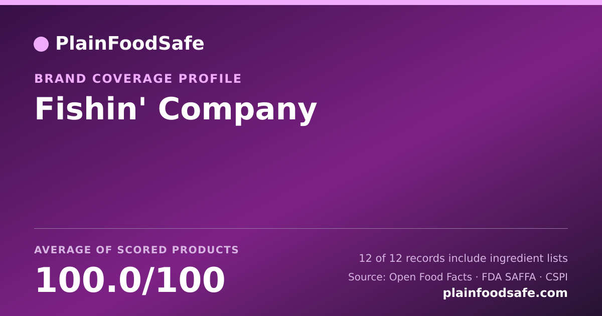 Share card for Fishin' Company Food Safety Profile