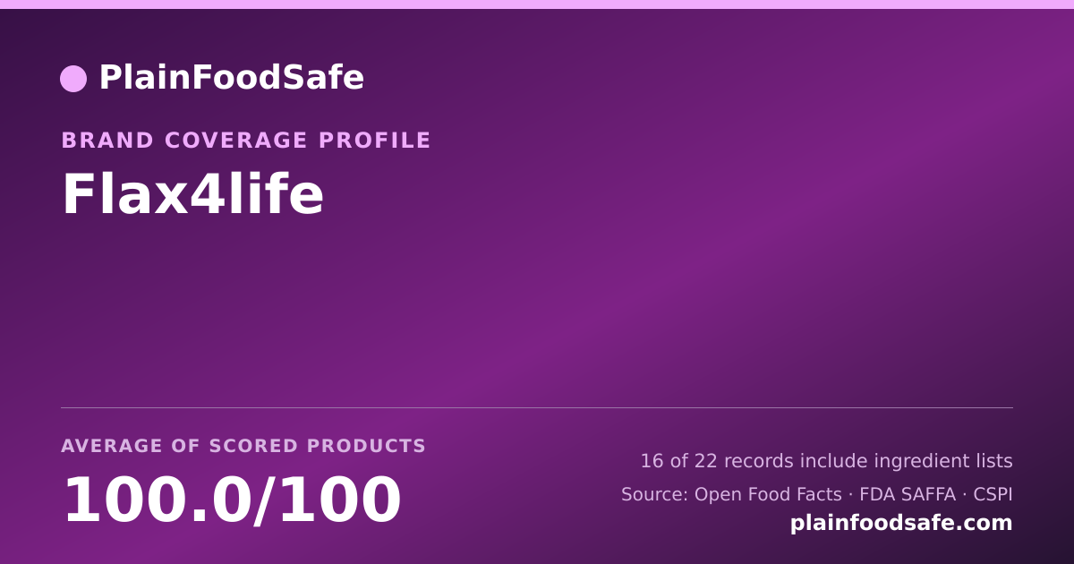 Share card for Flax4life Food Safety Profile