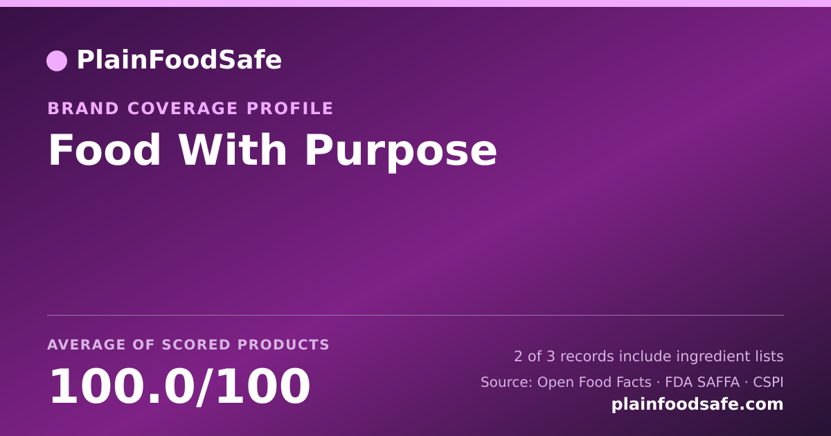 Share card for Food With Purpose Food Safety Profile