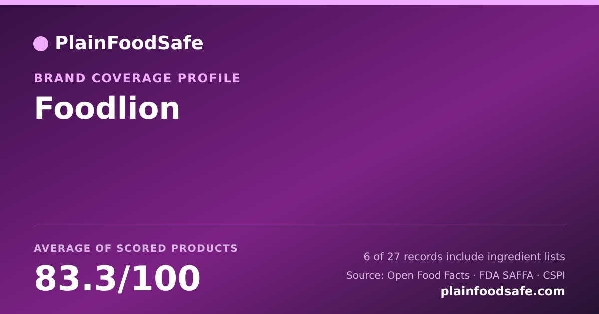 Share card for Foodlion Food Safety Profile