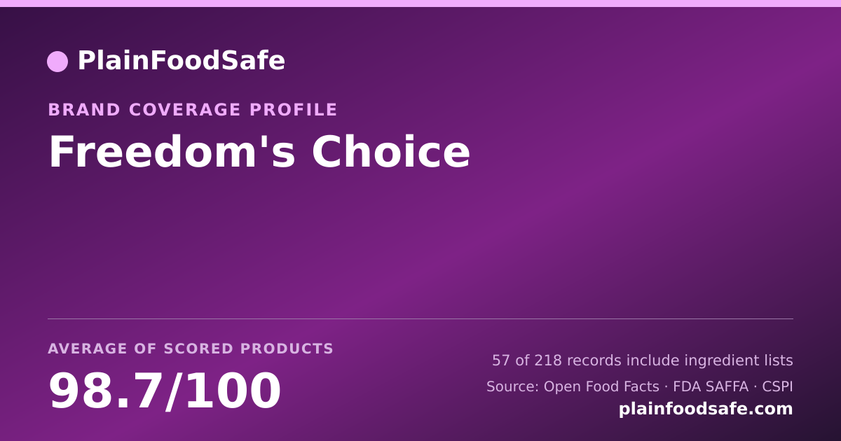 Share card for Freedom's Choice Food Safety Profile