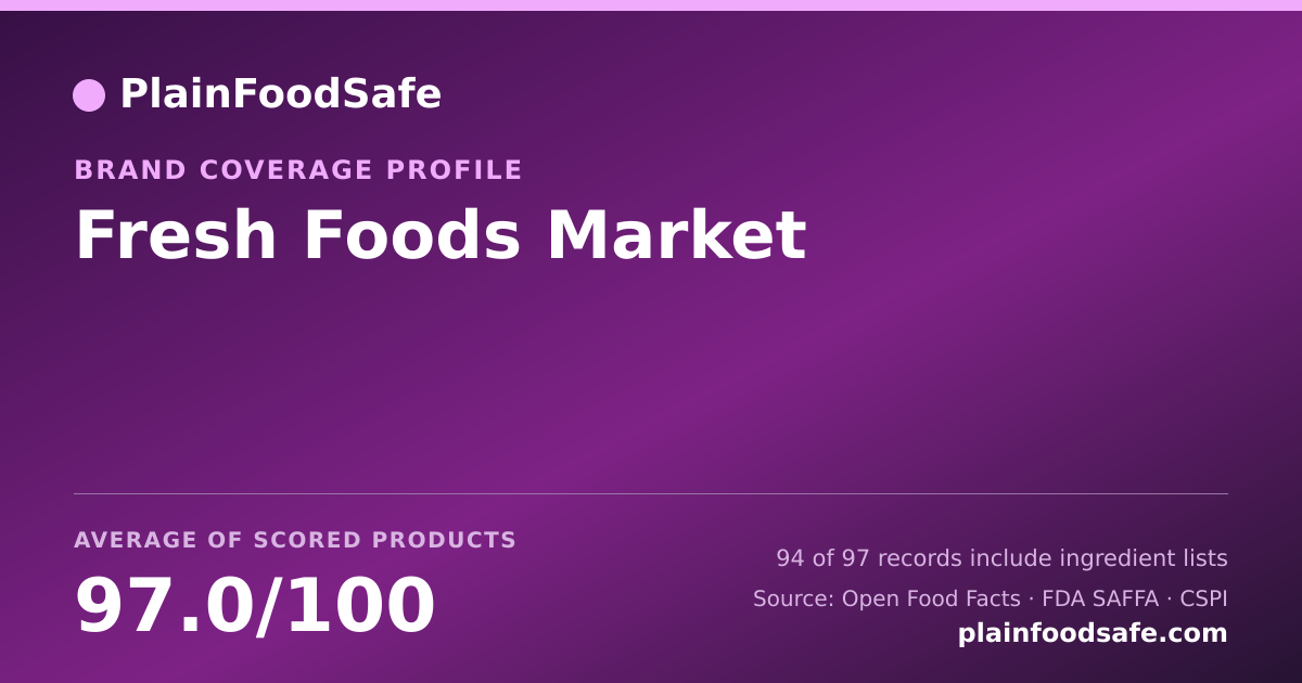 Share card for Fresh Foods Market Food Safety Profile