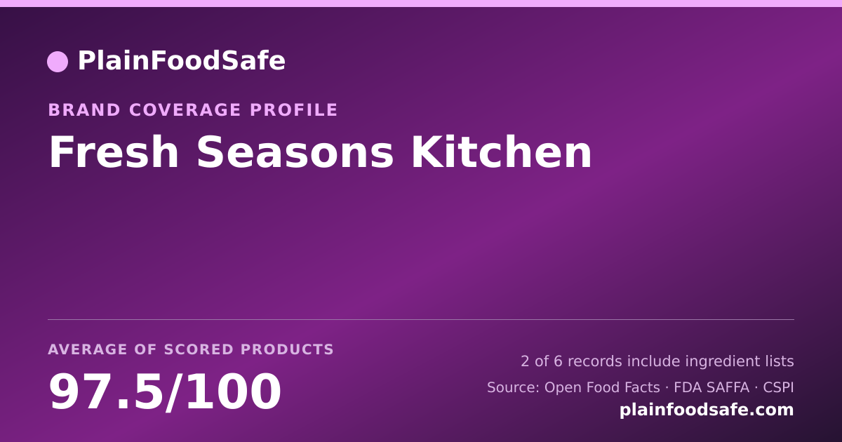Share card for Fresh Seasons Kitchen Food Safety Profile