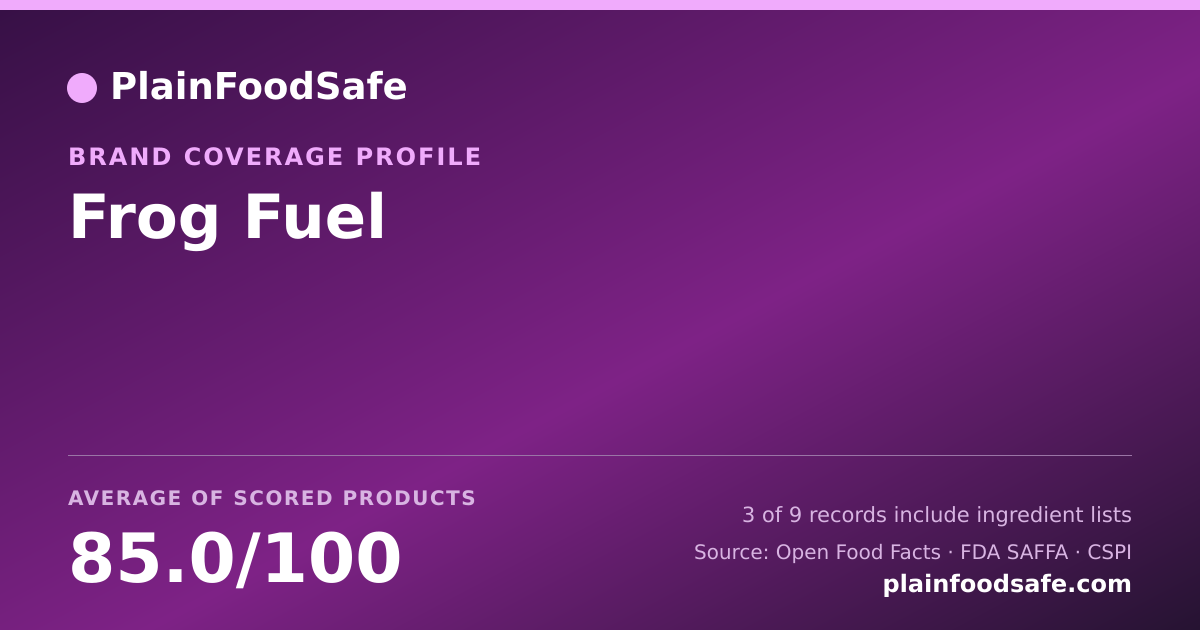 Share card for Frog Fuel Food Safety Profile