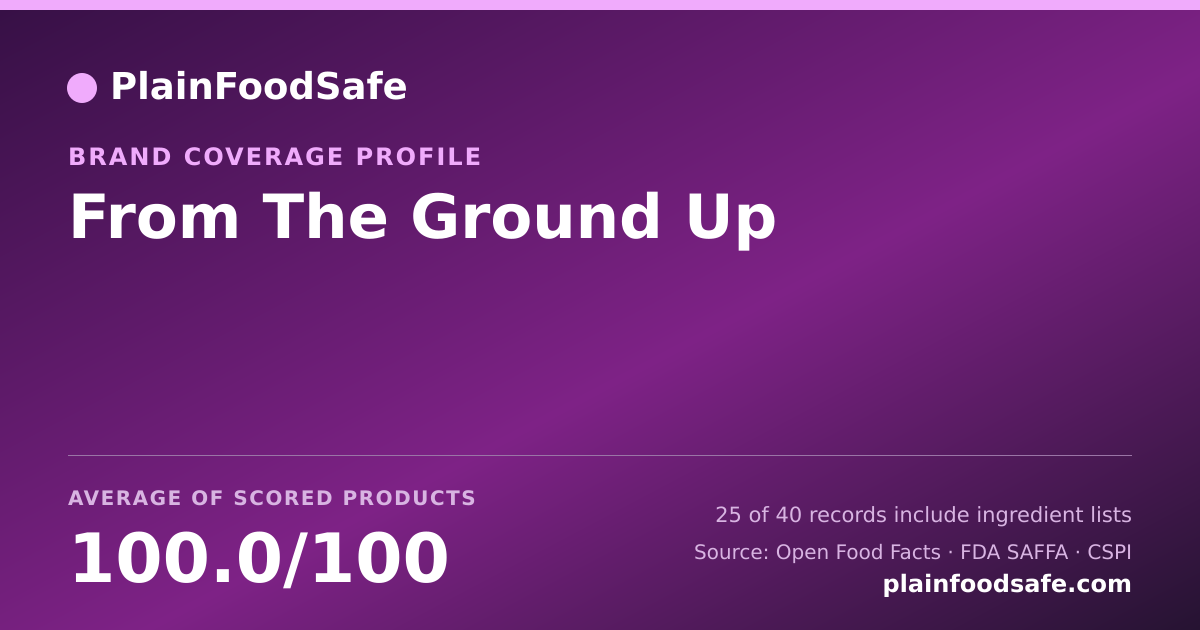 Share card for From The Ground Up Food Safety Profile