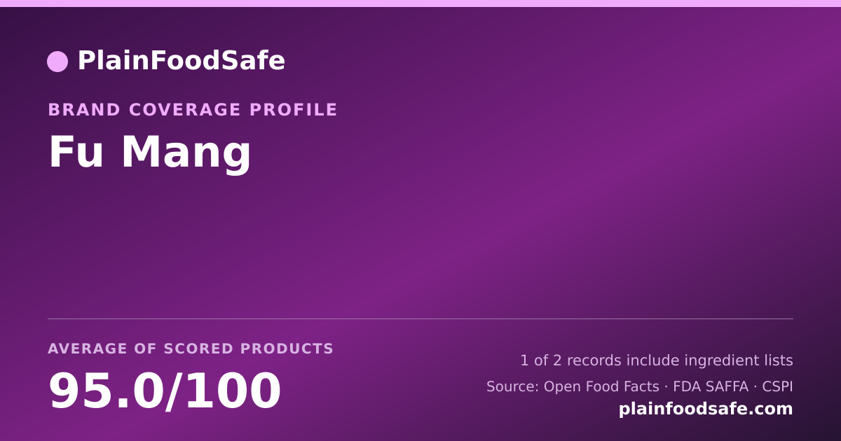 Share card for Fu Mang Food Safety Profile