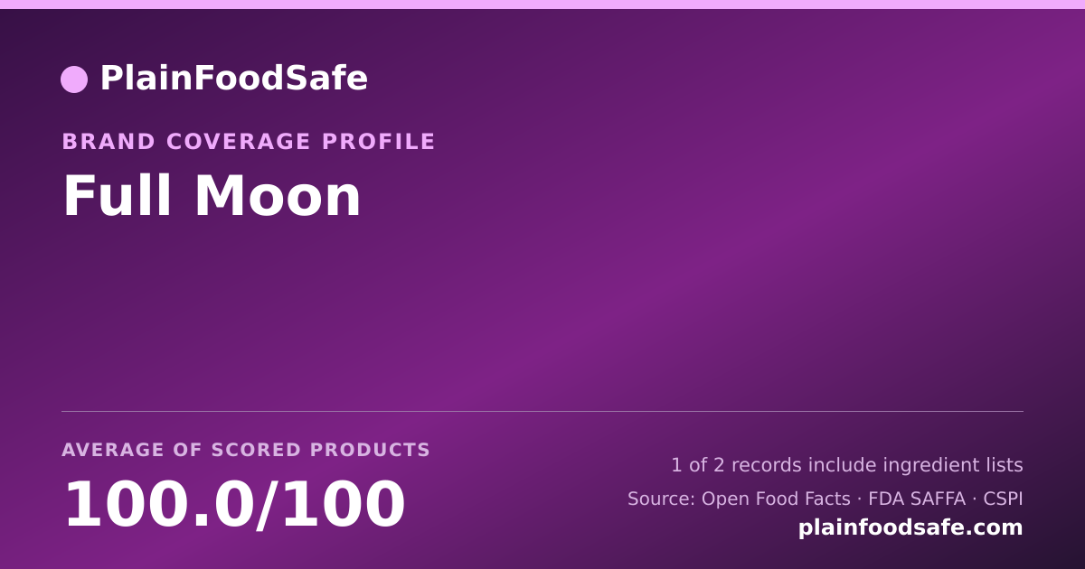 Share card for Full Moon Food Safety Profile