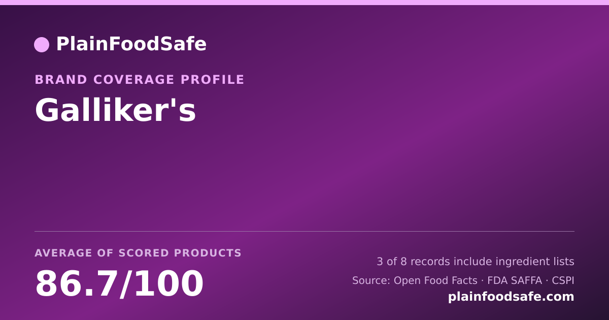 Share card for Galliker's Food Safety Profile