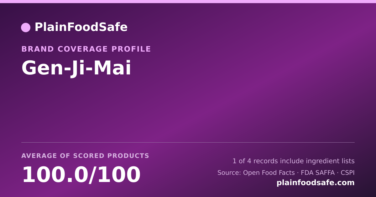 Share card for Gen-Ji-Mai Food Safety Profile