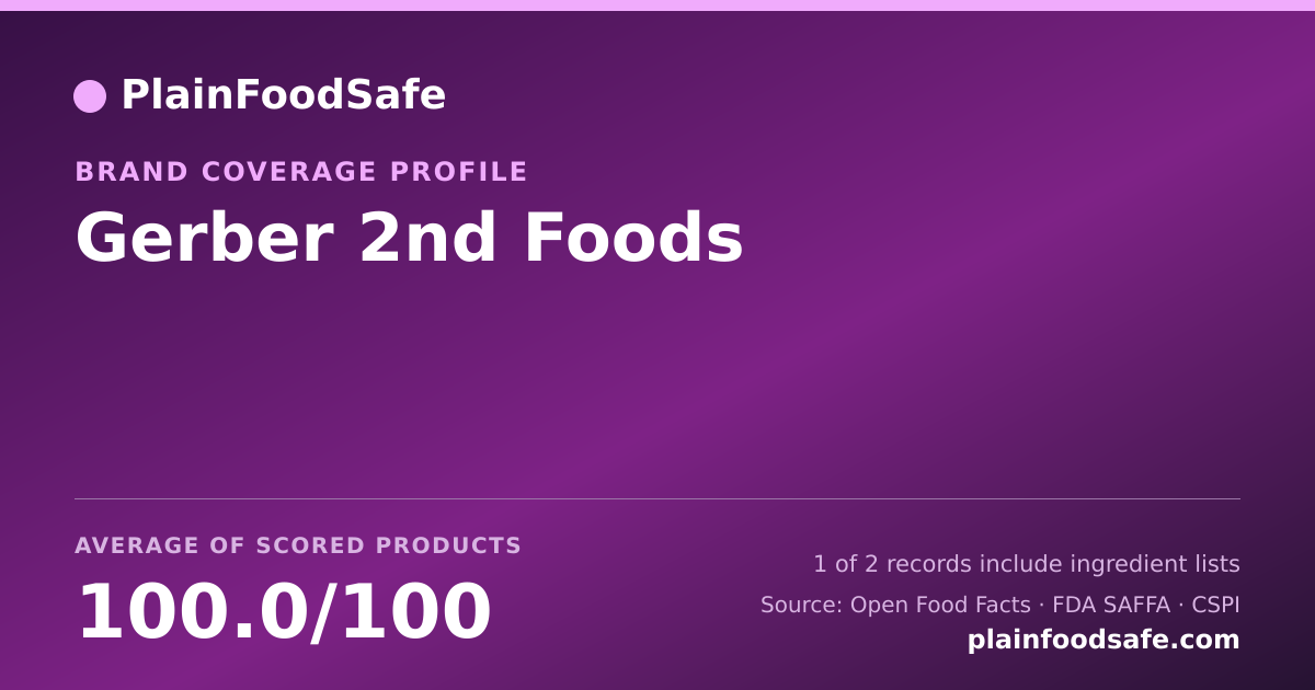 Share card for Gerber 2nd Foods Food Safety Profile