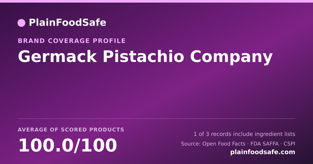 Share card for Germack Pistachio Company Food Safety Profile