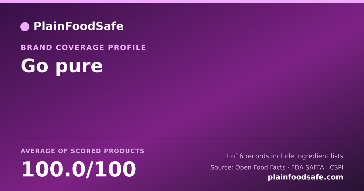Share card for Go pure Food Safety Profile