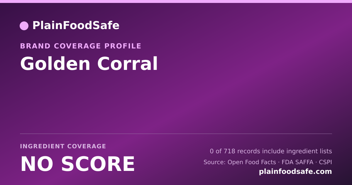 Share card for Golden Corral Food Safety Profile