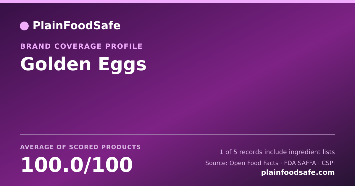 Share card for Golden Eggs Food Safety Profile