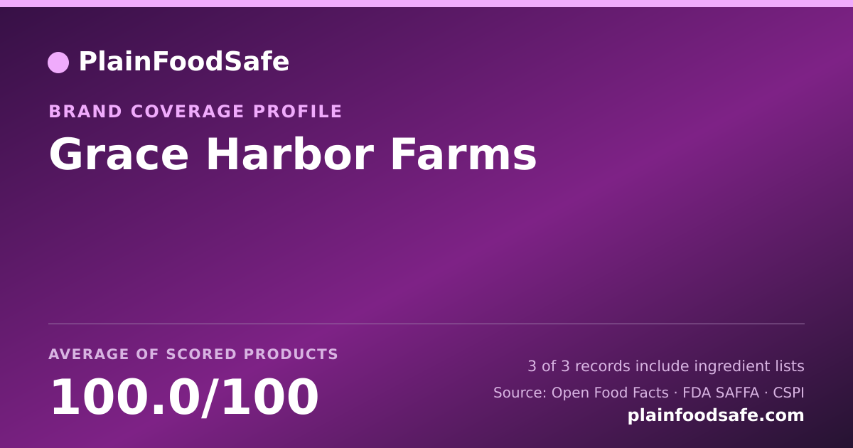Share card for Grace Harbor Farms Food Safety Profile