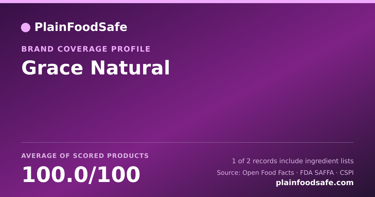 Share card for Grace Natural Food Safety Profile