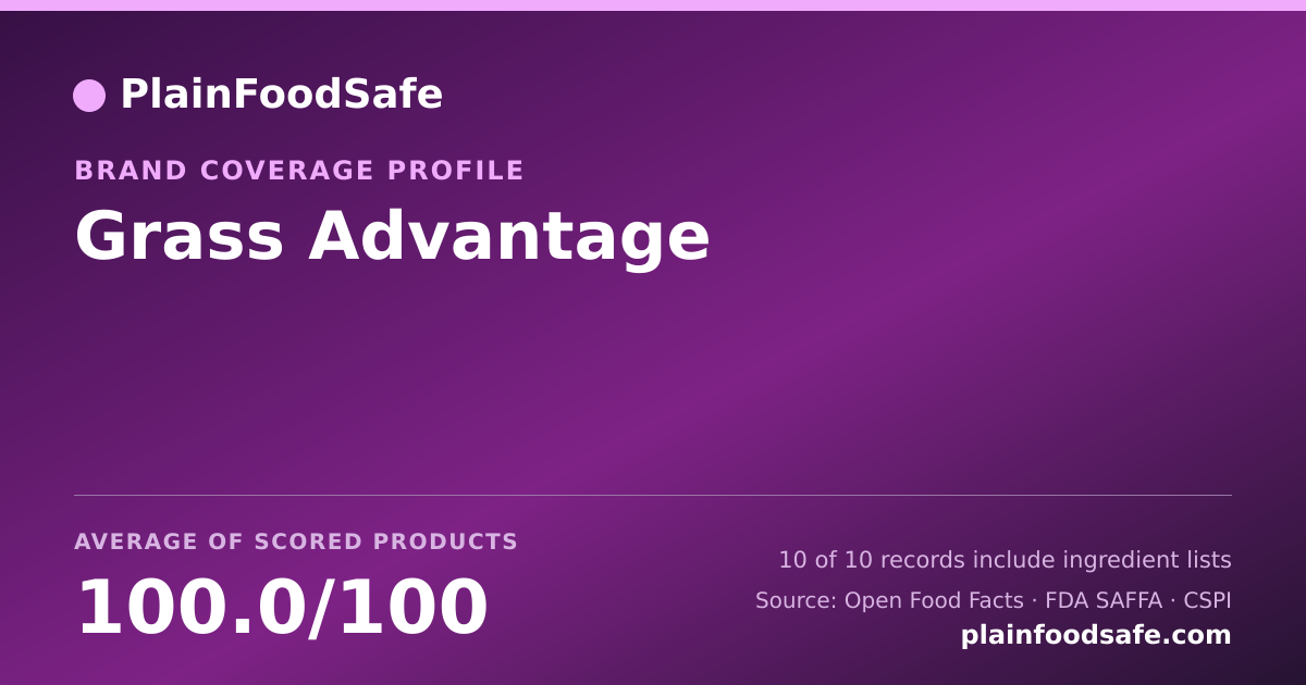 Share card for Grass Advantage Food Safety Profile