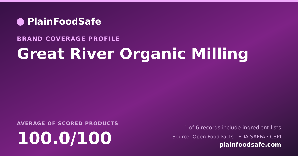 Share card for Great River Organic Milling Food Safety Profile