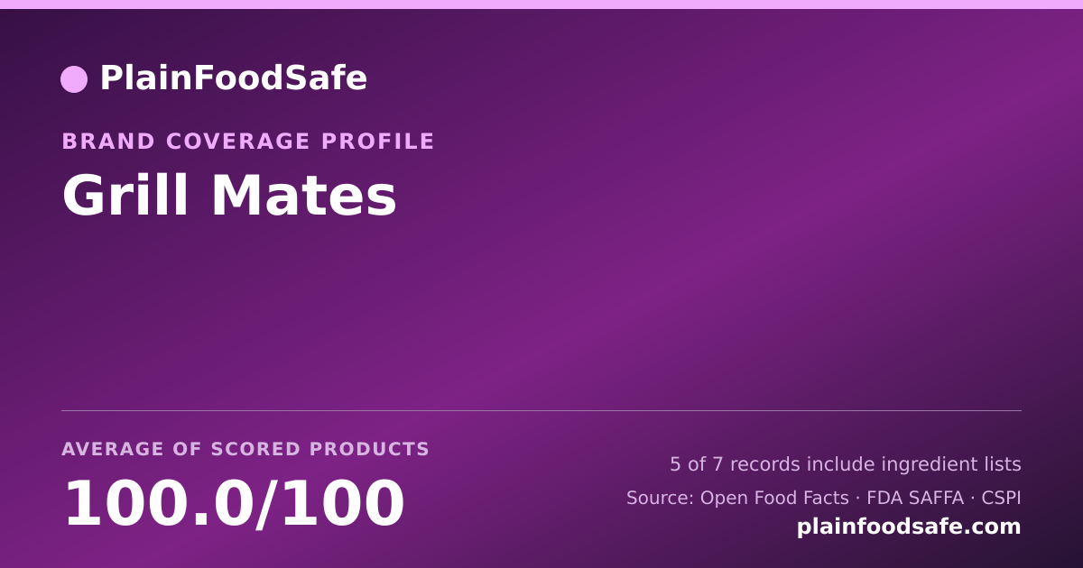 Share card for Grill Mates Food Safety Profile