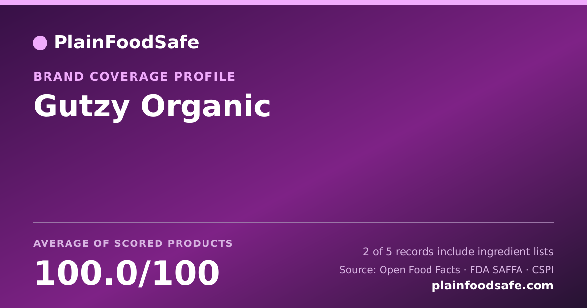 Share card for Gutzy Organic Food Safety Profile
