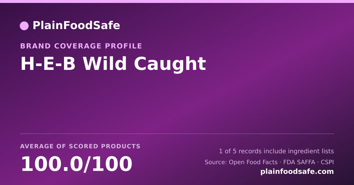 Share card for H-E-B Wild Caught Food Safety Profile