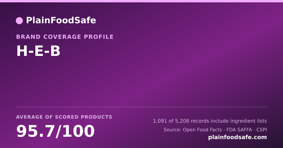 Share card for H-E-B Food Safety Profile