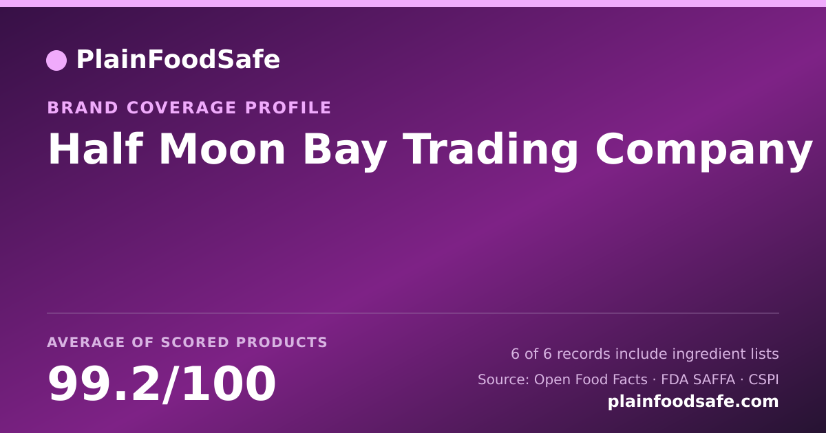 Share card for Half Moon Bay Trading Company Food Safety Profile