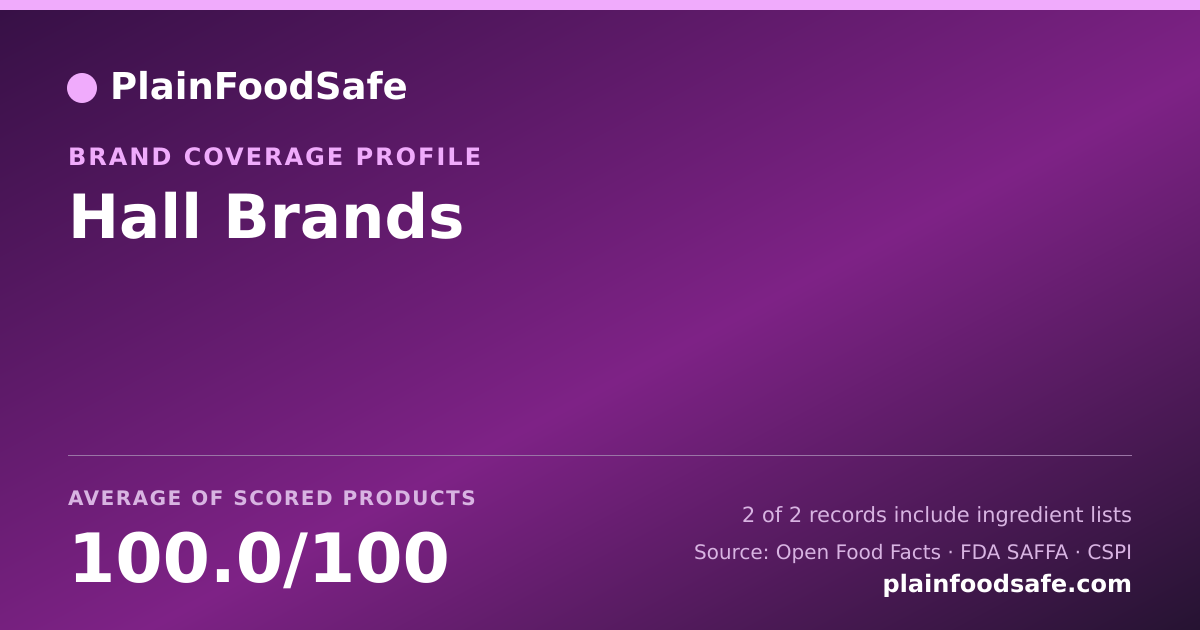 Share card for Hall Brands Food Safety Profile