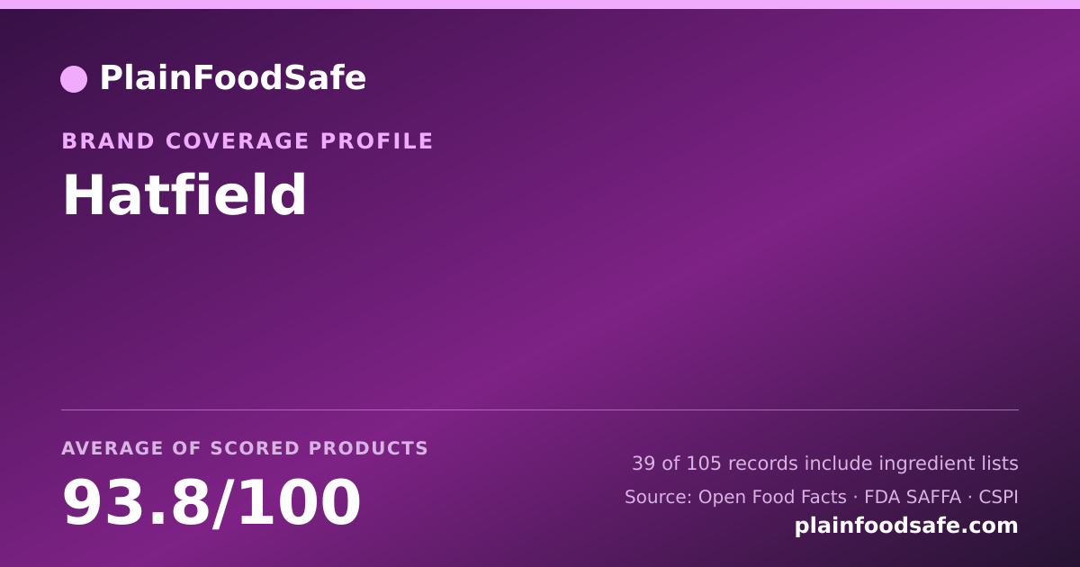 Share card for Hatfield Food Safety Profile