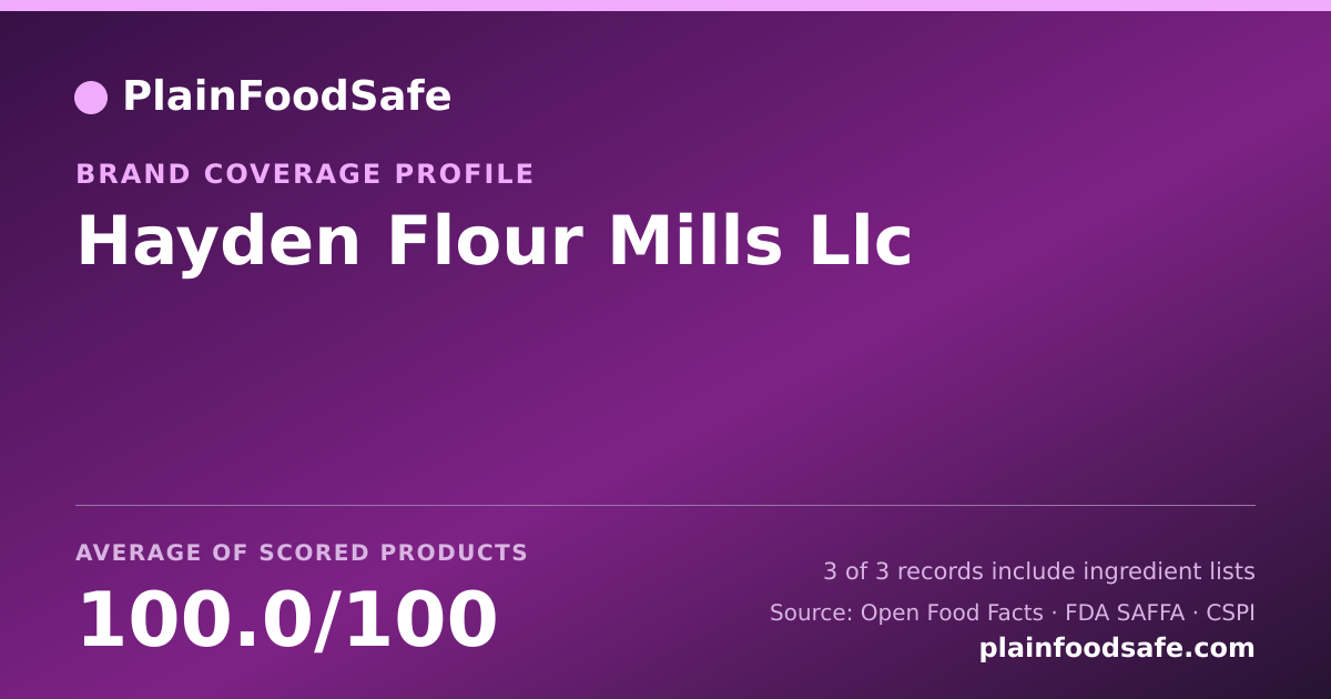 Share card for Hayden Flour Mills  Llc Food Safety Profile