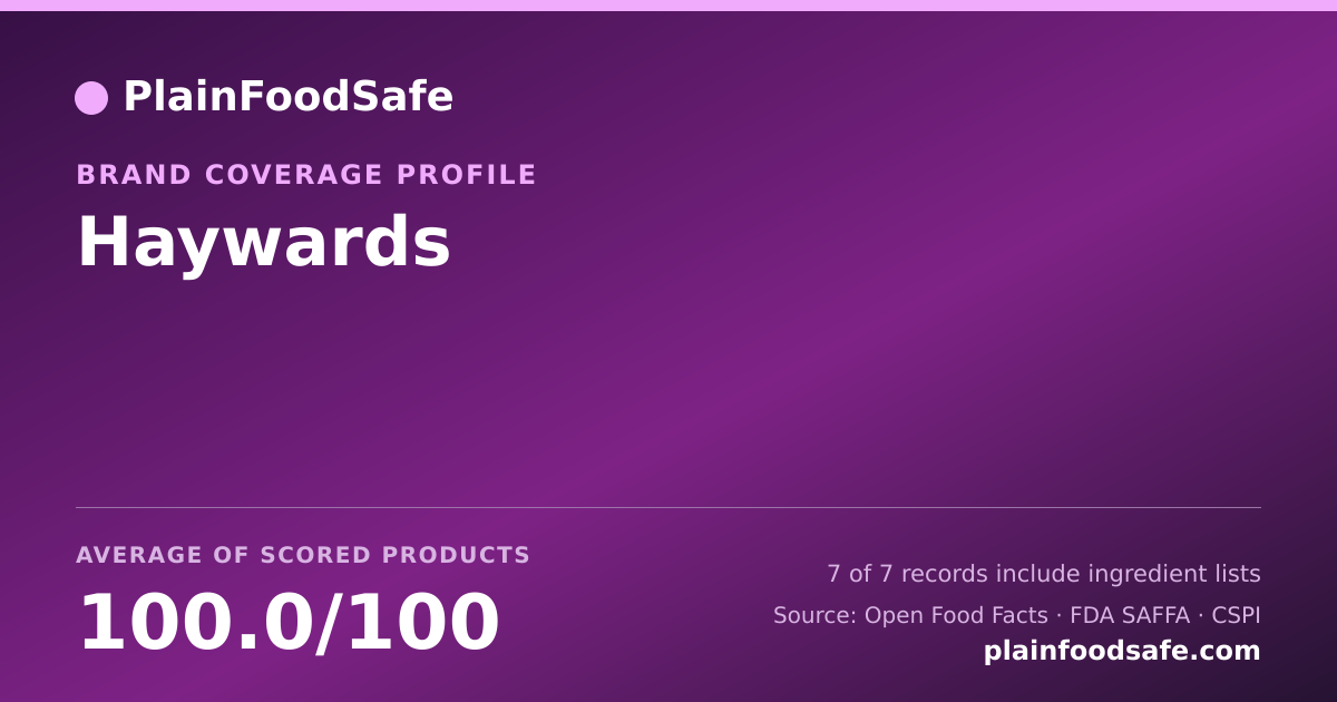 Share card for Haywards Food Safety Profile
