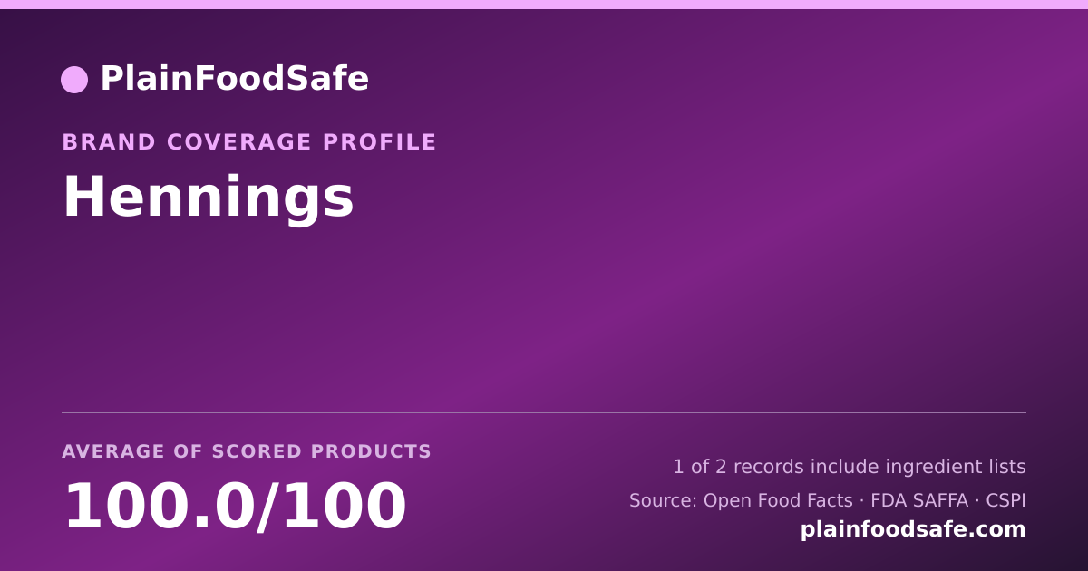 Share card for Hennings Food Safety Profile