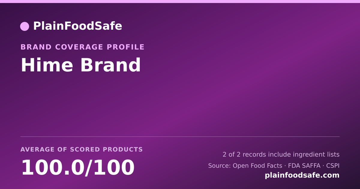 Share card for Hime Brand Food Safety Profile