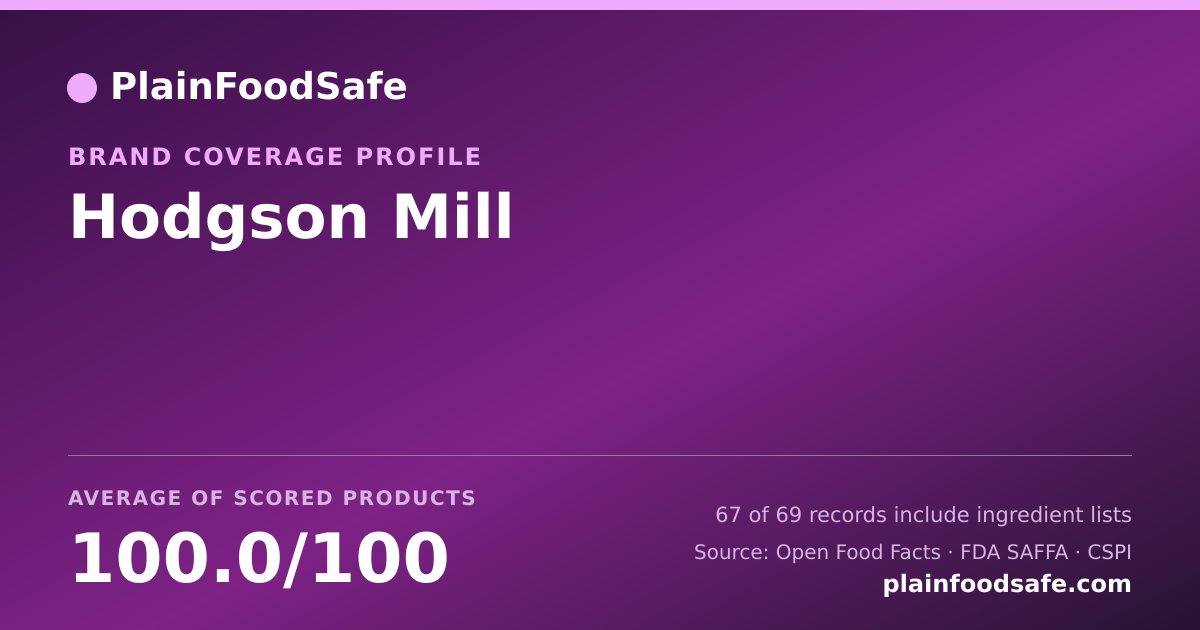 Share card for Hodgson Mill Food Safety Profile