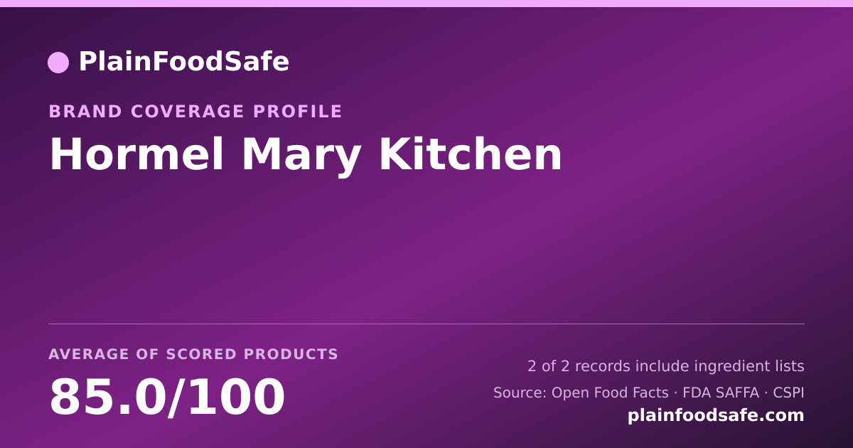 Share card for Hormel Mary Kitchen Food Safety Profile